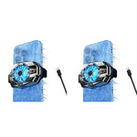 Verilux® Phone Cooler for Gaming,Universal Moblie Cooler with Two Cooling Speeds,Mobile Phone Radiator Case for iPhone Android Smartphones from 4.5 to 7in Cell Gaming 2 PCS
