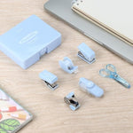 ZORBES® Grapadora, Juego de 8 Grapadoras, Caja Herramientas de Grapadora de Metal con 8 Herramientas Diferentes, Portátil, Material ABS Duradero y Alta Calidad, Adecuada para Oficina, Escuela, Hogar