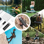 ZORBES® Portable Pill Box with Carabiner Waterproof Tight-Seal Travel Aluminum Alloy 3.94 inches Medication Storage Tube Pill Box Carry-on Emergency Medication Case