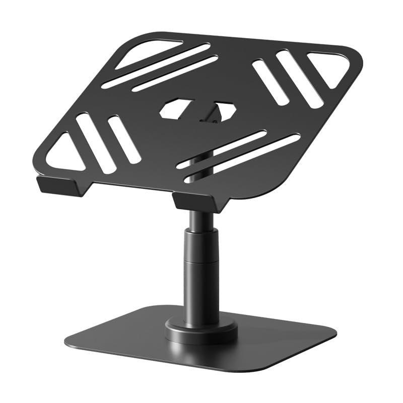ZORBES® Laptop Stand 17.3'' Riser with 360° Rotating Base, Ergonomic Desk Laptop Riser 10-20cm Height Adjustable, Ventilated Metal Cooling Stand for Notebook, Tablet, Office, Desktop