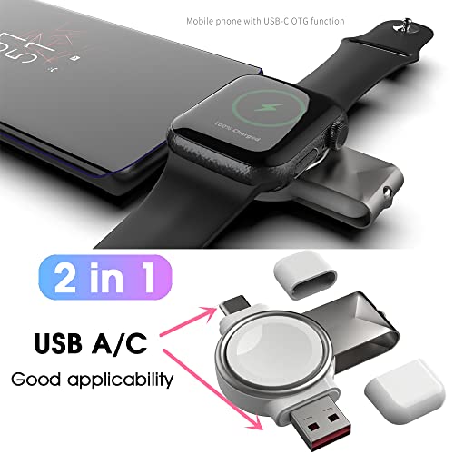 ZORBES® USB Type C Charging Dock for Samsung Galaxy Watch 4/3 Active 1 2, Travel Magnetic Wireless Fast Charger Compatible with 38/40/41/40/46mm Samsung Watch (Black)