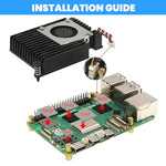 ZORBES® Active Cooler H505 for Raspberry Pi 5 (2GB/4GB/8GB/16GB), Efficient Cooling Fan and Heatsink Combination Compatible with Pi Boards for Reliable Heat Control and Stable Operation