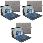 ZORBES® Laptop Case for Surface Pro 9 10 11 13 inch Anti-Scratch Protective Fashion Solid Color TPU with Pen Holder Not Include Keyboard or Stylus Grey 3 PCS