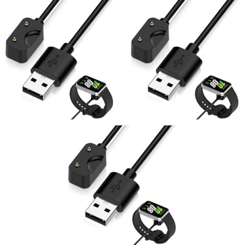 ZORBES® USB Charger for Samsung Galaxy Fit 3 1.6 inch Display Replacement 3.3ft Dual Pin Magnetic Charging Cable for Fit3 3PCS