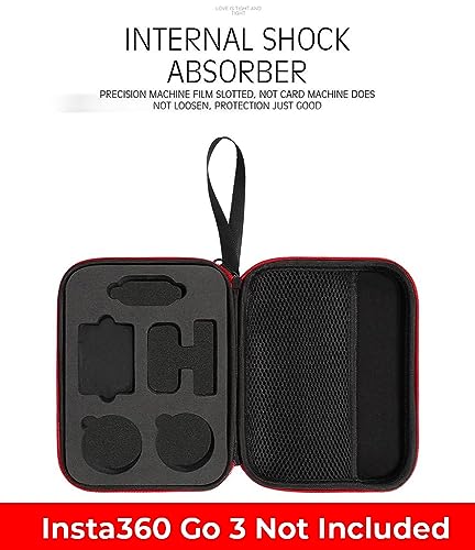 ZORBES® EVA Hard Carrying Case for Insta360 Go 3, Waterproof Hard Case Carrying Case with Hand Strap Bag, Shockproof Protective Case for Insta 360 Go 3 Action Camera, Not Include Insta360 Go 3