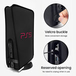 ZORBES® Dust Cover for Sony PS5 Console Dust Proof Protective Case Anti Scratch Waterproof for PlayStation 5 Game Sleeve Accessories Digital Edition and Disc Edition Black 2 PCS