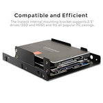 Verilux SSD/HDD Mounting Kit for 2.5 to 3.5 Inch Drives with Dual Bracket Frame and SATA Cables