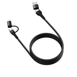 Verilux® PD 60W 4 in 1 Magnetic Type C Cable, 4.92Ft/1.5M Type C To Type C Cable Fast Charging, 480Mbps USB C to USB C Cable Data Sync Nylon Braided for iPhone 16/15, Galaxy S24/S23, MacBook, iPad