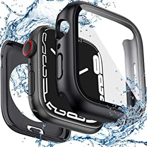 Verilux Apple Watch Case for Series 7 41mm with 9H Tempered Glass | Waterproof PC Cover