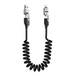 Verilux Type C Cable 4 in1 Fast Charging 65W with Spring Coiled Design and 480Mbps Data Transfer