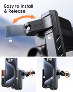 ZORBES® Mobile Holder for Bike 1s Lock System & Camera Friendly Mobile Holder for Scooty Durable Mobile Holder for iPhone 15 Pro Max & All Smartphones Adjustable