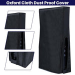 ZORBES® Dust Cover for Sony PS5 Console Oxford Cloth Proof Sleeve PlayStation 5 Game Accessories Digital Edition Disc Black 2 PCS