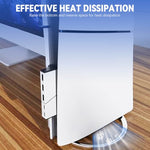 ZORBES® Vertical Stand for PS5/PS5 Slim Consoles Slim PS5 Holder Stand with Metal Ring Base Anti-slip Vertical Stand for PS5/PS5 Slim Consoles