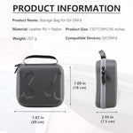 ZORBES® Storage Nylon Bag Osmo Mobile 6 Hard Shell Portable Carrying Case with Shoulder Belt Accessories Travel Grey 2PCS