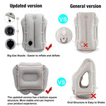 ZORBES® Almohada de viaje inflable, almohada de aire de cuello inflable para dormir, cabeza de soporte, barbilla, cuello y lumbar, evitar el dolor en el cuello y el hombro