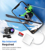 Verilux® SD Card Reader for iPhone iPad with USB C to C Connector 3 in 1 SD TF and USB Port Memory Card Readers Support Android Camera 3PCS