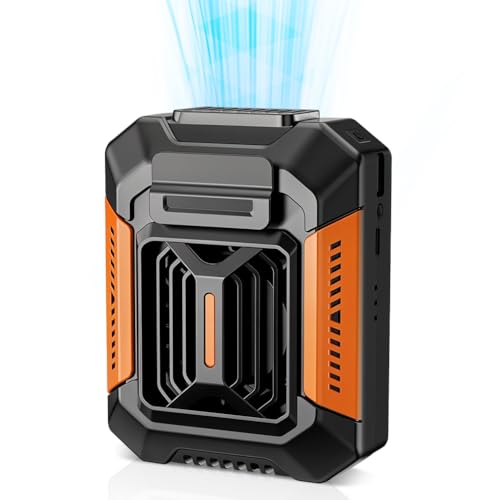 Verilux® USB Portable Waist Clip Fan with LED Flashlight, Hands-Free 3-Speed Rechargeable Pocket Fan, Lightweight Waterproof Design for Work, Gardening, Travel, Kitchen and Night Emergencies