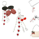 ZORBES® 2Pcs Red Cherry Phone Charms for Girls, Cute Charmes Phone Chain Phone Accessories for Girls Fashion Mobile Charms Aesthetic Charms, Phone & Bag Decoration - Cute Phone Charms for Phone Case