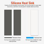ZORBES® M.2 SSD NVMe Heat Sink 2280 Hard Disk Aluminum with Thermal Pad for PCIe SATA PC Radiator 2 PCS