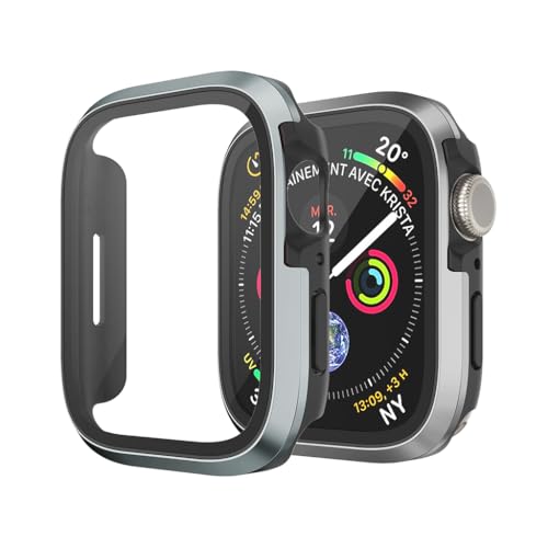 ZORBES® Metal Rugged Case Compatible with Apple Watch Series 9, 8 and 7 45mm with PC Screen Protector, Full Coverage, High Touch Sensitive, Hard PC Case Ultra-Thin HD Bumper Protective Cover