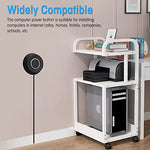 Verilux® Desktop LED Computer Power Button PC Switch External With USB 2M Cables DIY Modification Self Adhesive 2PCS