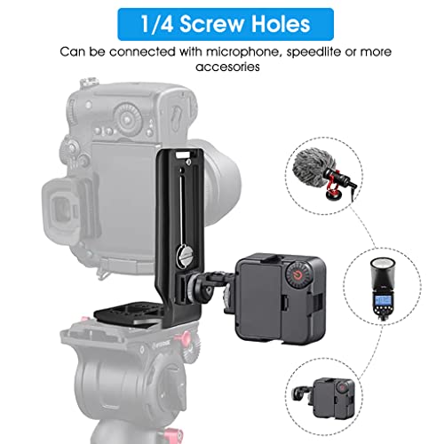 ZORBES® DSLR L Bracket for Camera, 1/4" Vertical Horizontal Video Shooting Switch Tripod Quick Release Plate Compatible with Nikon Sony DJI Osmo Ronin Zhiyun Stabilizer Tripod