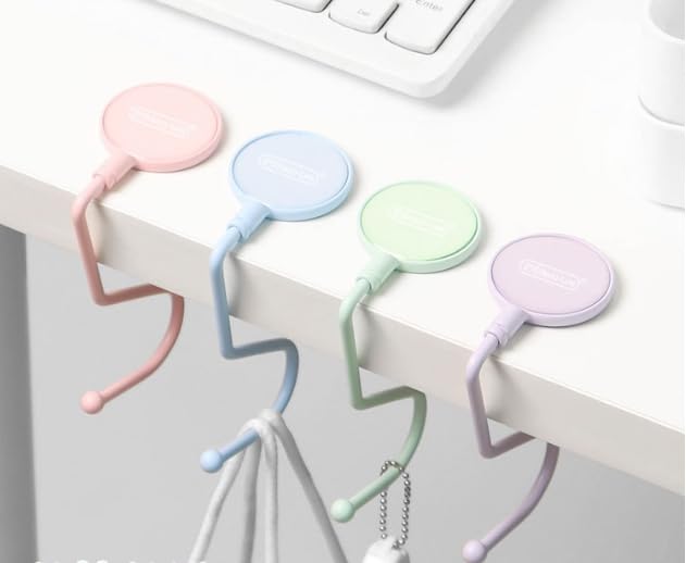 ZORBES® Pack of 4Bag Holders for Table Non-Slip Bag Hook Holder Table Handbag Holder Hook Bags Handbag Bag Stand