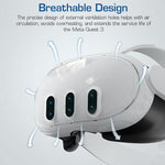 ZORBES® Protective Case for Meta Quest 3, Protective Shell Cover for Oculus Quest 3, VR Accessories for Meta Quest 3 Protective Shell Cover, Lens Cover, Tempered Film, Joystick Caps, No Quest 3