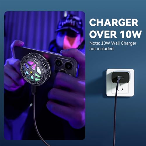 ZORBES® Phone Cooler Gaming Fan Led Mobile Cooler with RGB Lights Semiconductor Technology Radiator Clips for iPhone 2PCS