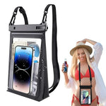 ZORBES® 8.2'' Large Waterproof Phone Bag IPX8 Diving Phone Bag Transparent TPU Screen Touch Phone Holder for Photography Beach Phone Sling Bag Accessories Bag with Removable Shoulder Strap