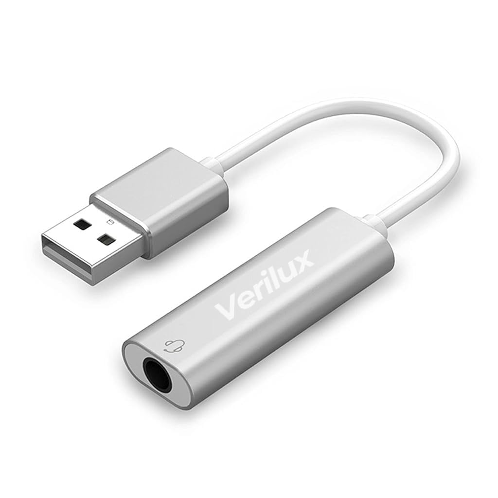 Verilux usb type c to audio 3.5 mm headphone jack earphone connector