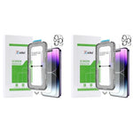 Zeitel® Tempered Glass for iPhone 14 Pro Max 6.7 Inch Anti Fingerprint Screen Protector Auxiliary Installation Kit Scratch Resistant Protectors Lens Protector 2PCS