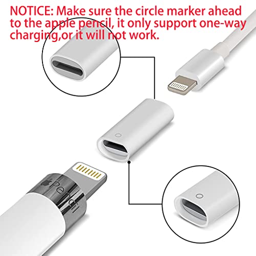 ZORBES® Charger Adapter for Apple Pencil 1st Gen, Female to Female Charging Connector for iPad Pen 1st Gen, Charging Adapter for Apple Pencil 1st Gen, Only 1 Adapter Included