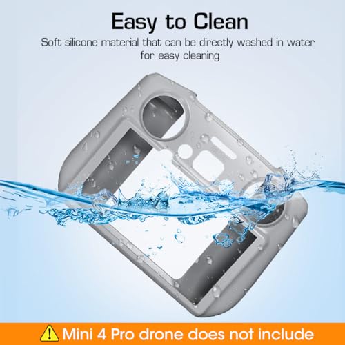 ZORBES® Silicone Case for DJI Air 3 RC 2 Remote Controller Protective Cover Sleeve Anti-slip Mini 4 Pro Accessories Only 3 PCS