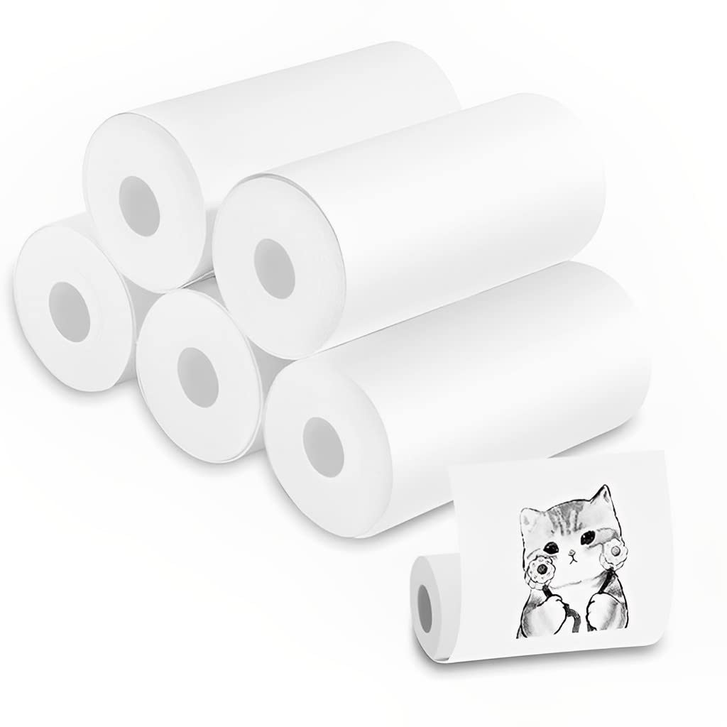 ZORBES® Thermal Printer Paper Roll 5 PCS White 57mm*25mm