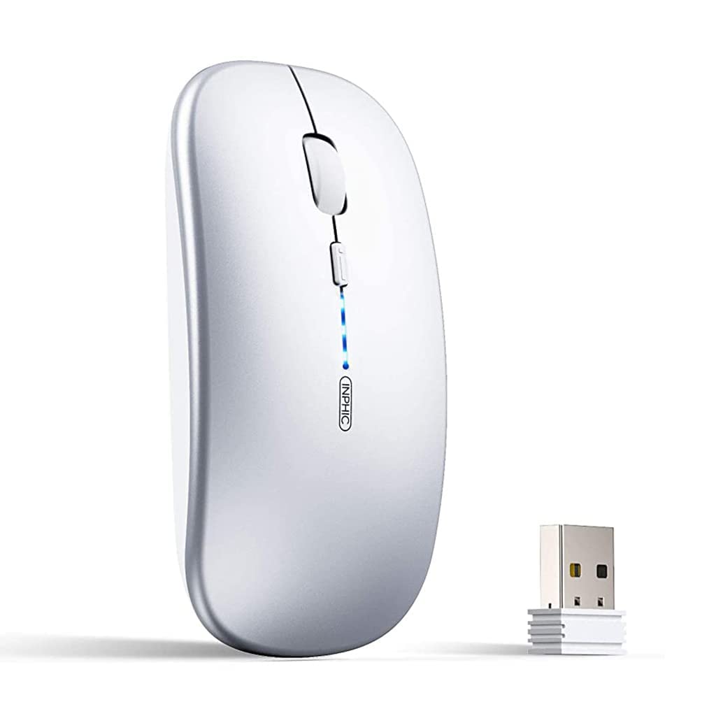 2.4 GHz+ BT 5.0/4.0 Wireless Rechargeable Mouse