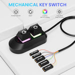 Verilux® Desktop Computer Power Switch LED Power Button 2 in 1 Restart On Off External PC Key 3 PCS