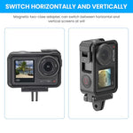 ZORBES® Magnetic Adapter Mount for DJI Action 5pro 4 3 Quick Release with Connection for Accessories Attachable Tripod Vlogging 2PCS
