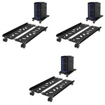 ZORBES® Adjustable Mobile CPU Stand with 4 Rolling Caster Wheels Ventilated Computer Tower Retractable Desktop PC Holder Under Desk Floor Cart Riser 3 PCS
