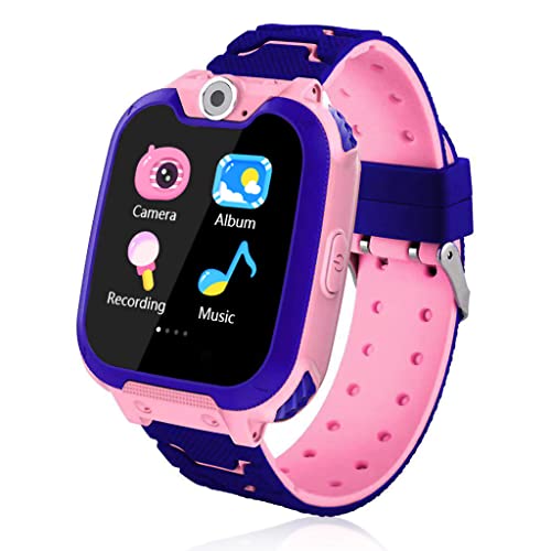 ZORBES® Smart Watch for Kids, HD Touch Screen Smartwatch, Two-Way Phone Calling, Taking Photo, Playing Gaming, Music Player Gift for Teens, Smartwatch Phone for Students (Pink)