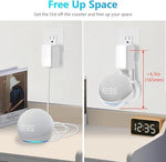 ZORBES® Wall Adapter Holder for Echo Dot 4th Gen 5th Gen Smart Speaker Accessories Built-in Plug Cable Management with Stand Speakers Holder Only 3PCS