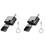 Verilux TF Card Reader for USB C Devices with OTG Function | Includes 2PCS and Keychain