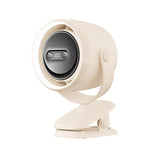 Verilux® USB Mini Desk Fan with LED, Lighted Clip-on USB Turbo Fan, Stepless Airflow Adjustment with LCD Display, 3 Brightness, USB Rechargeable 7200mAh Travel USB Desk Fan