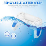 ZORBES® PS5 Controller Case Silicone Protective Cover for Dual Sense with 2 Thumb Grip Caps Touchpad Sticker White Blue 3PCS