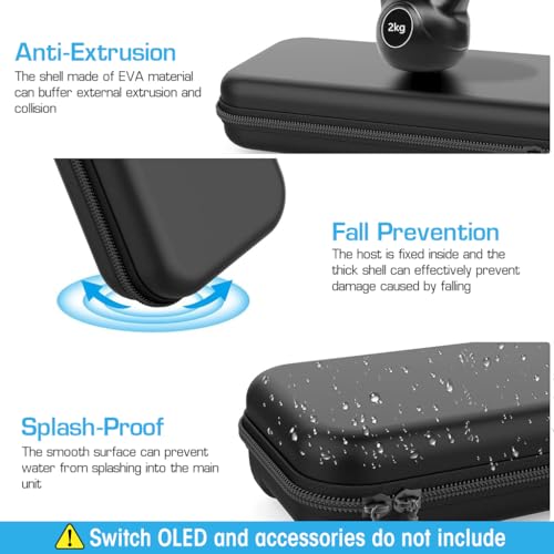 ZORBES® Carrying Case for Switch Gamepad, Organizer Bag for Switch/Switch OLED with 8 Games, Anti-Scratch EVA Storage Bag for Switch Carrying Case Accessories Bag 2 PCS