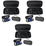 ZORBES® Polyurethane Carrying Case for PlayStation Portal Handheld Gaming Console Portable Hard Shell Storage Bag Travel Accessories Black 3 PCS