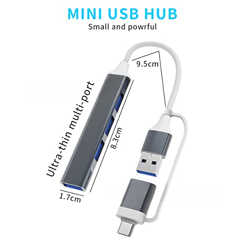 ZORBES® 4 in 1 USB Type C HUB OTG Adapter with 3 USB 2.0 & 1 USB 3.0 USB for MacBook Pro, Air iPad Samsung S10 Surface Pro, XPS, Laptop, PC, Flash Drive