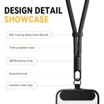 ZORBES® 2 Pack Phone Lanyards for Phone Case, Fashion Nylon Woven Phone Case Wristlets with 2 Self-Adhesive Inserts Phone Sling, Adjustable Sliding Cord Lock, 360 °Swivel Anti-Lost Phone Wristlets