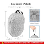 ZORBES® Carry Bag for Oculus Quest 3 Anti-Scratch Travel Case for Accessories Handle with Handstrap VR Gaming Headset 3 PCS