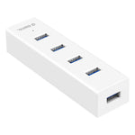 Verilux USB 3.0 Hub for MacBook and Laptop with 4 Ports and 5 Gbps Transfer Speed | White